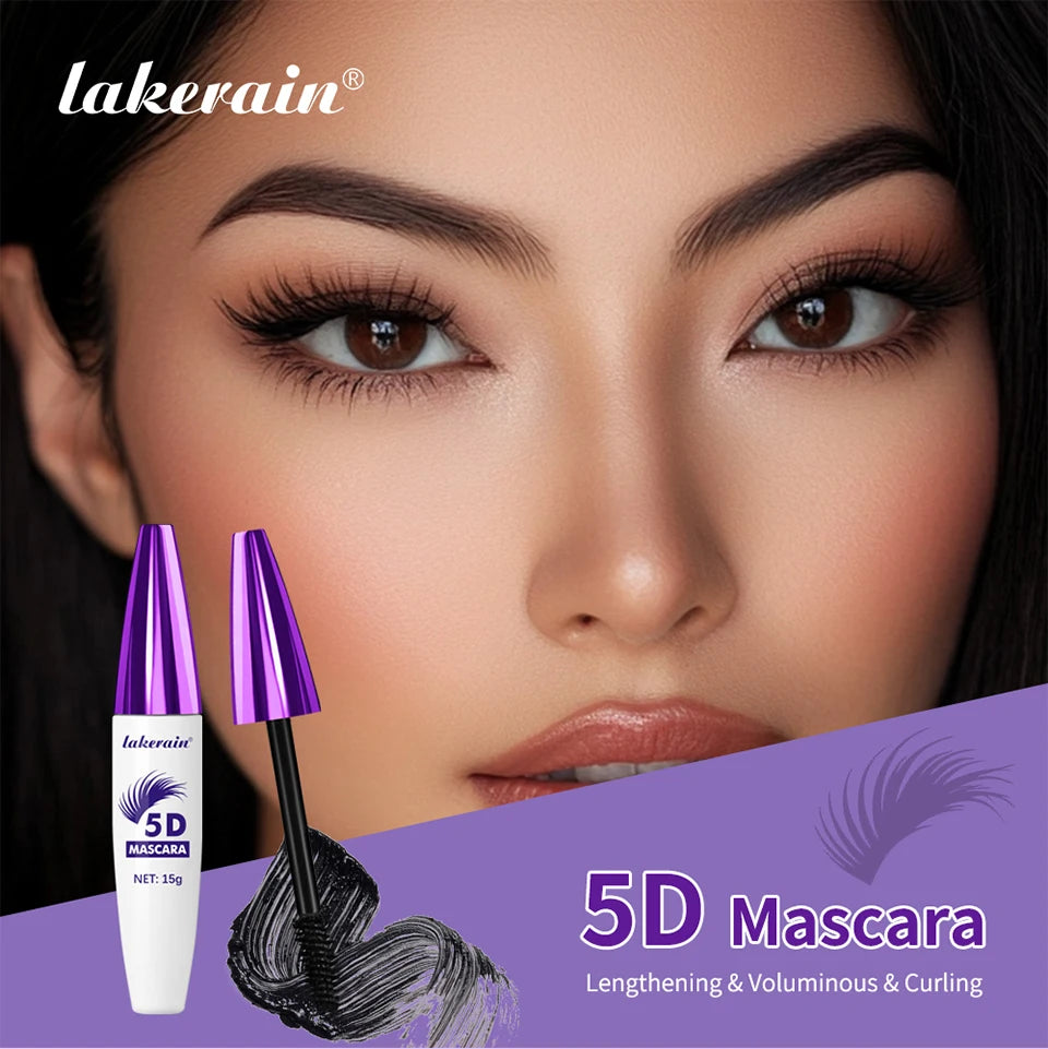 5D Mascara Waterproof Lengthening Lashes for Natural Daily Makeup and Long Lasting Eye Beauty - 7