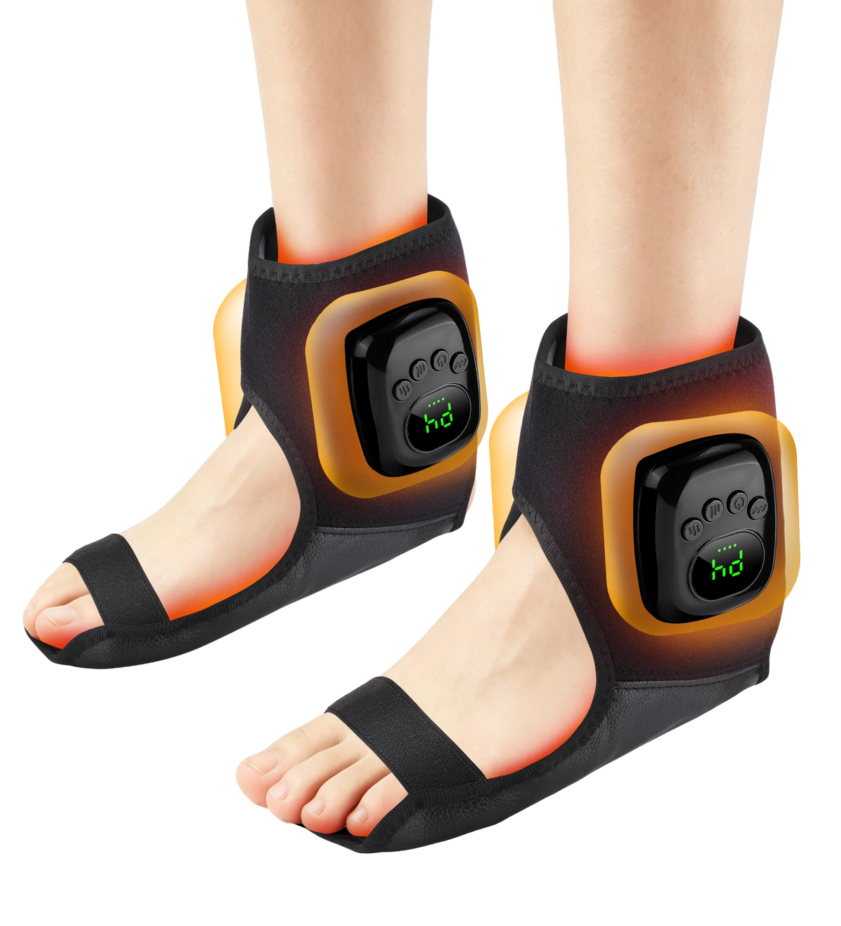 Airbag Compression Ankle Massager with Heat for Muscle Relaxation at Home or Traveling