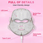 7 Color LED Photon Facial Mask Skin Rejuvenation and Anti Aging Tool for Women at Home Spa