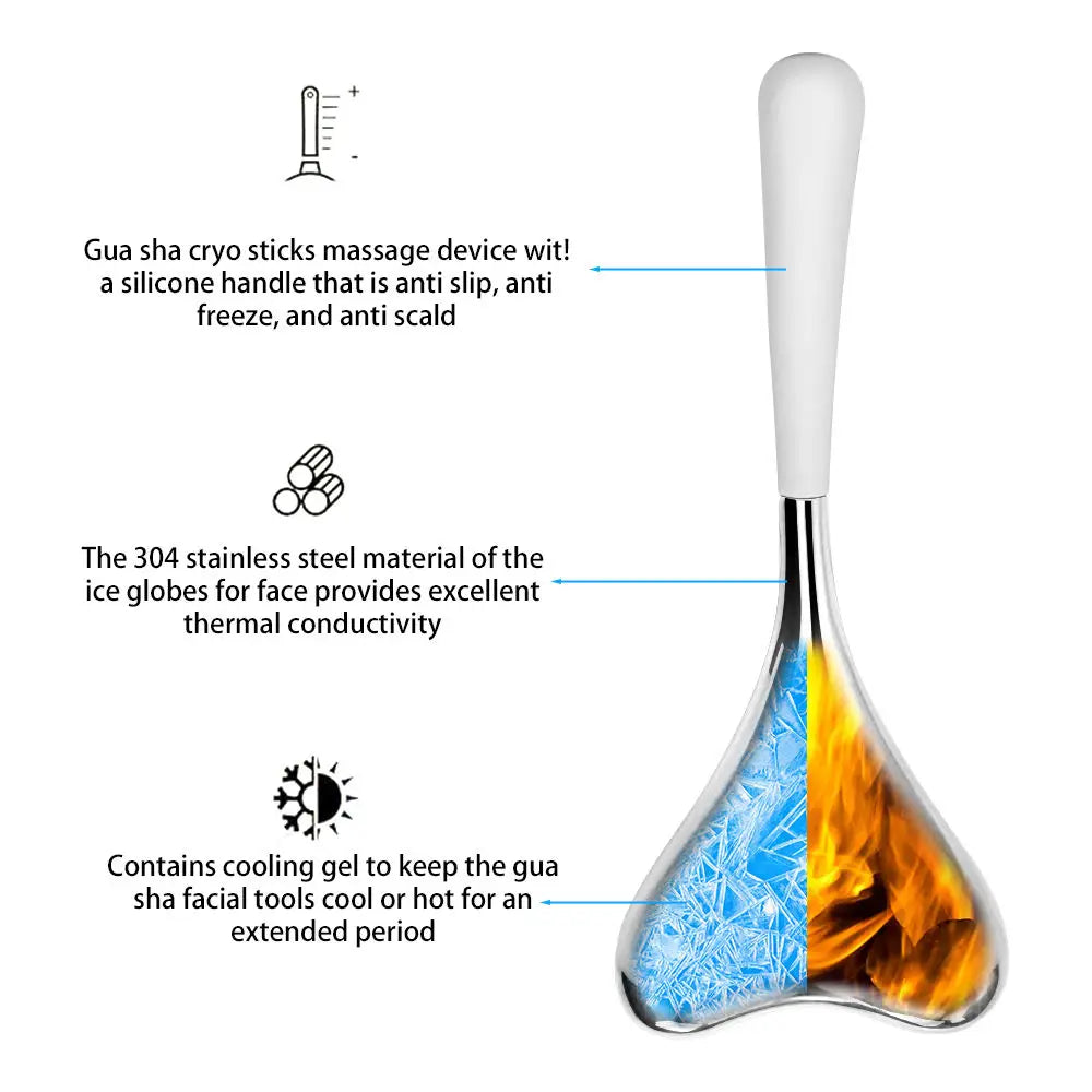 Cryo Sticks Facial Massage Tool Cooling Gua Sha Roller for Women Face Skin Care Routine