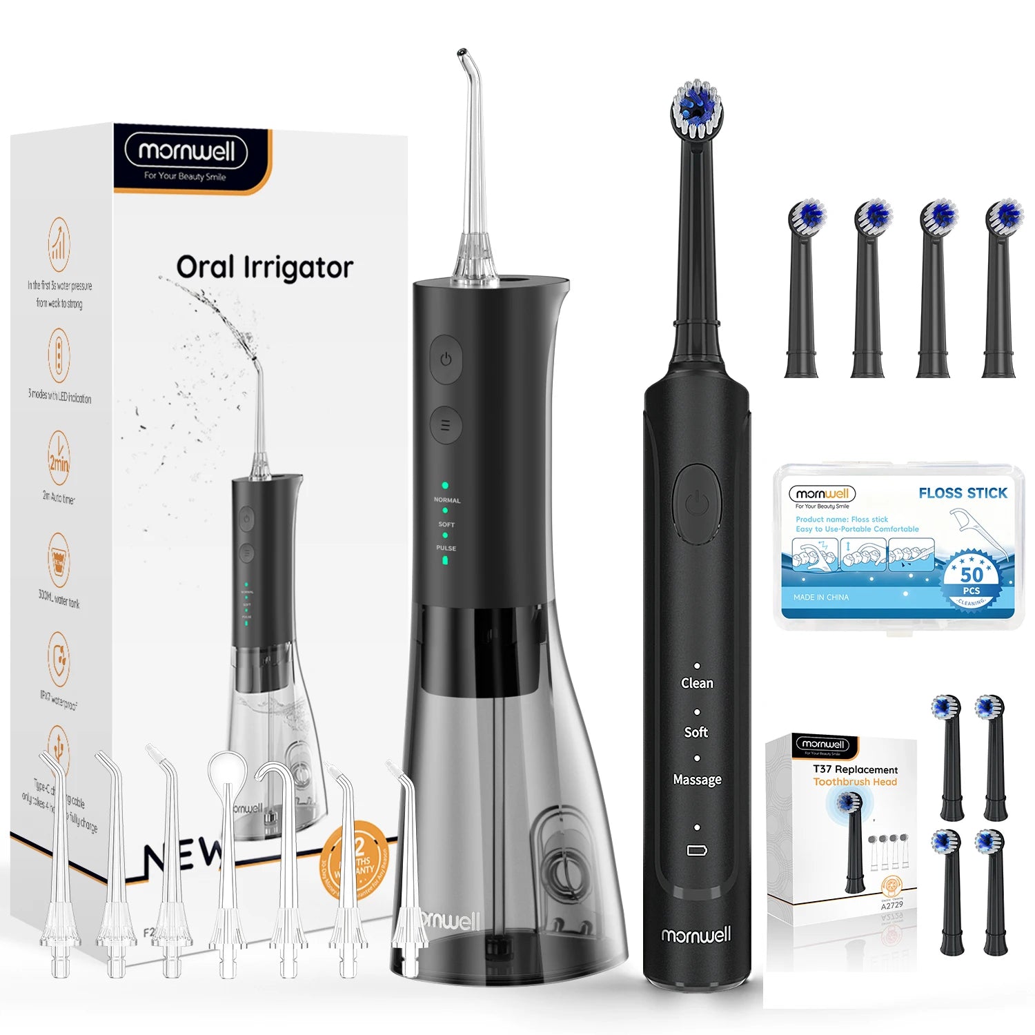 Water Flosser and Electric Toothbrush Kit Deep Cleaning for Home and Travel - 21