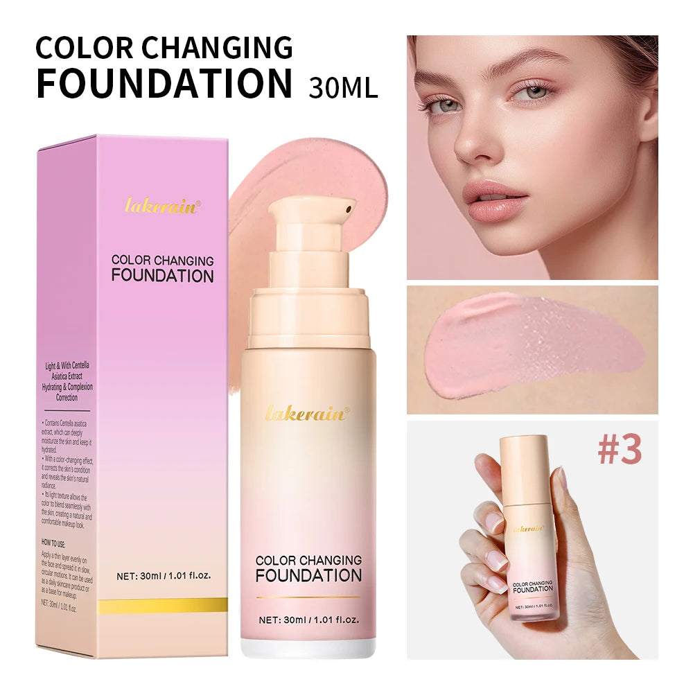 Liquid Foundation Color Changing Concealer for Smooth Flawless Skin Daily Makeup Routine