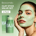 Green Tea Cleansing Stick Deep Moisturizing Oil Control Mask for Unisex Whole Face Treatment