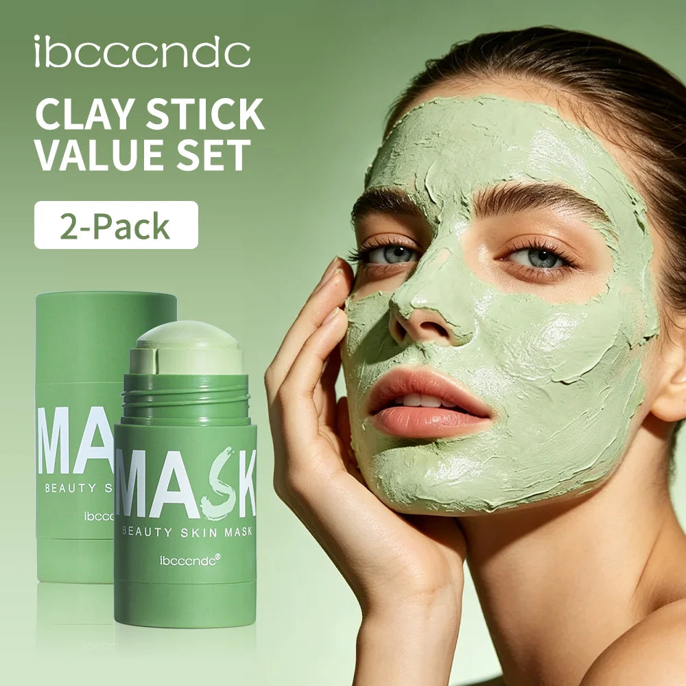 Green Tea Cleansing Stick Deep Moisturizing Oil Control Mask for Unisex Whole Face Treatment