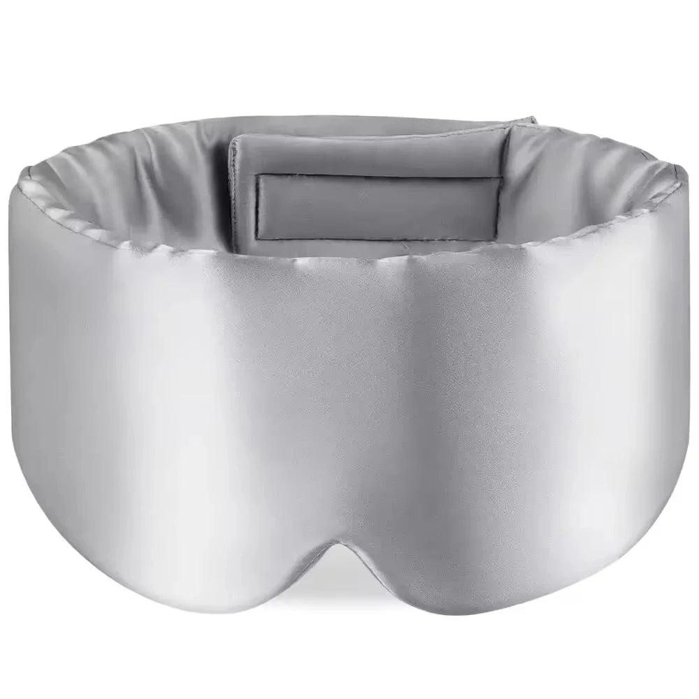 Silk Sleep Mask Blackout Eye Cover Adjustable Soft Sleeping Aid for Women Traveling and Naps - 16