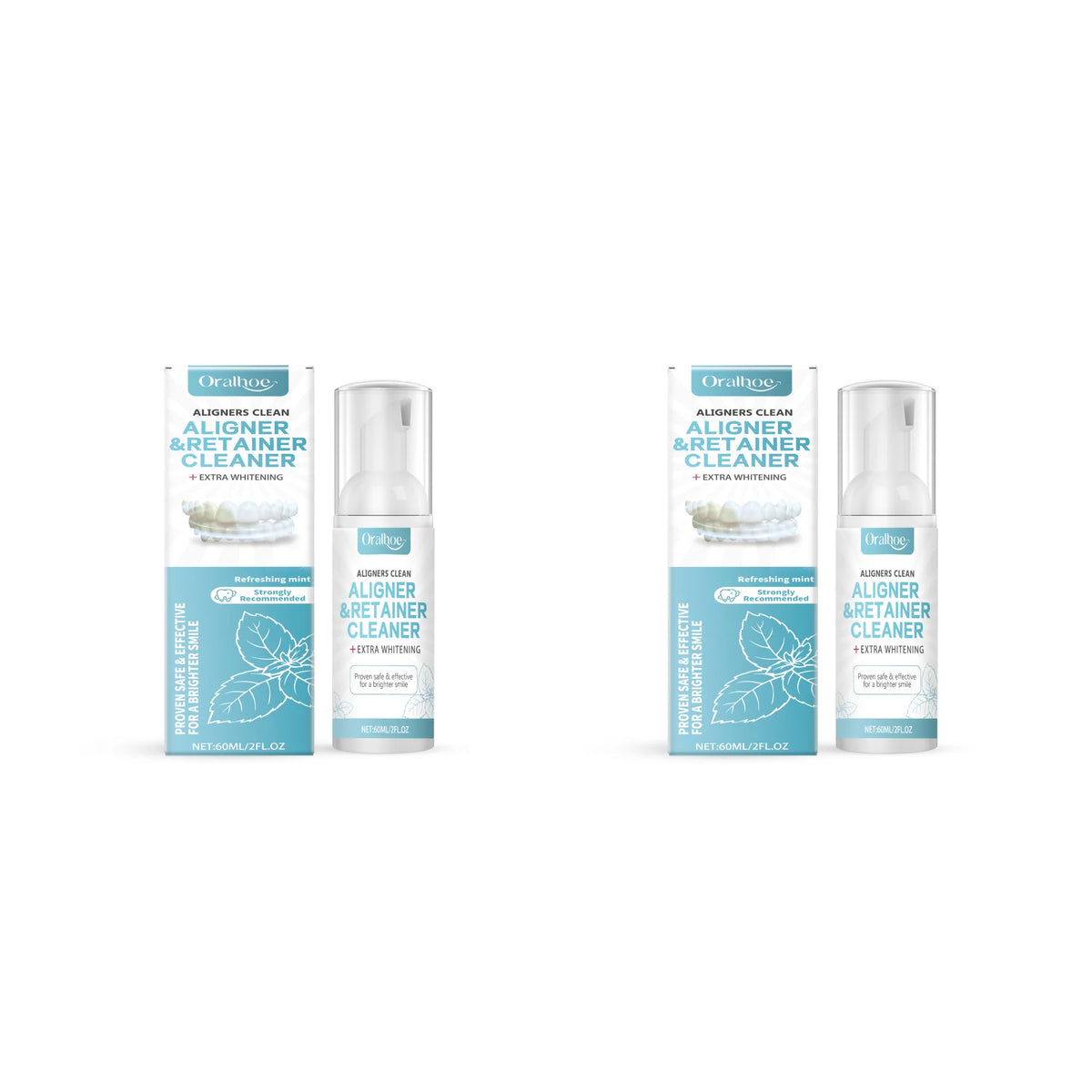 Aligner and Retainer Cleaner Foam Mousse for Fresh Breath and Whitening for Daily Dental Care