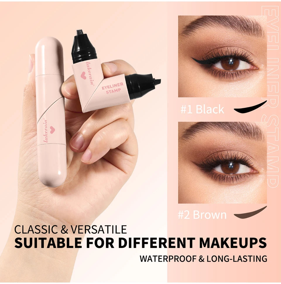 Eyeliner Stamp Waterproof Winged Tool for Beginners and Quick Makeup Routine Professionals