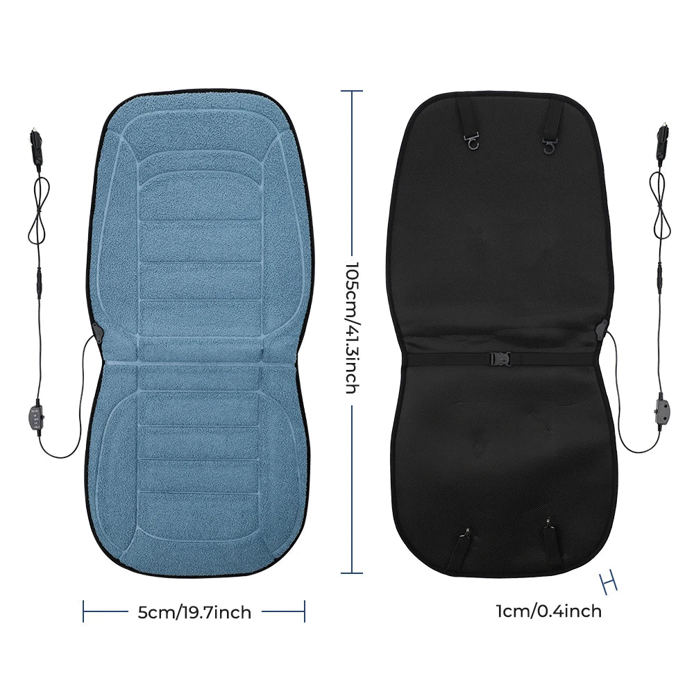 Heated Car Seat Cushion Thermal Pad Warmer for Drivers in Winter Cold Morning Commuting