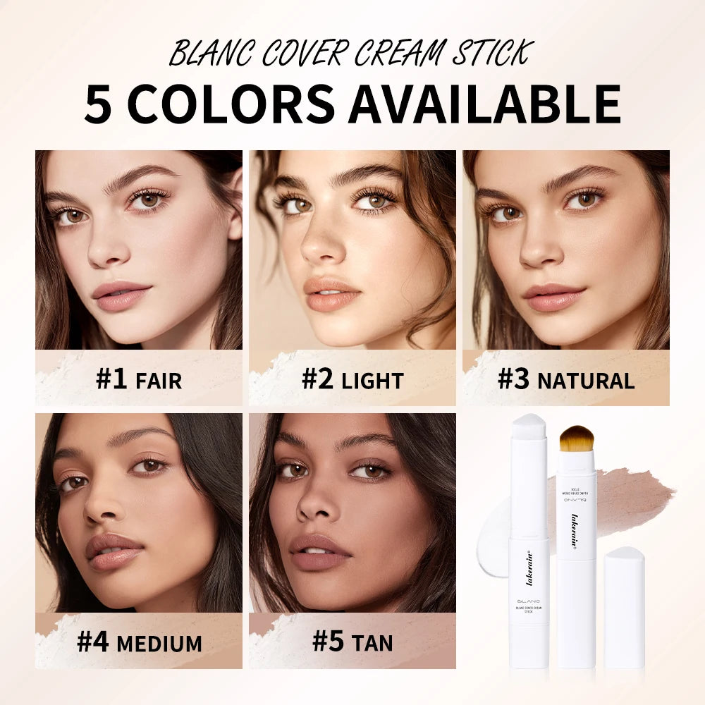 Color Changing Foundation Stick Buildable Coverage Concealer for Women Daily Makeup Routine