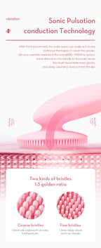 Electric Facial Cleansing Brush Sonic Vibration Scrubber for deep pore cleaning at home