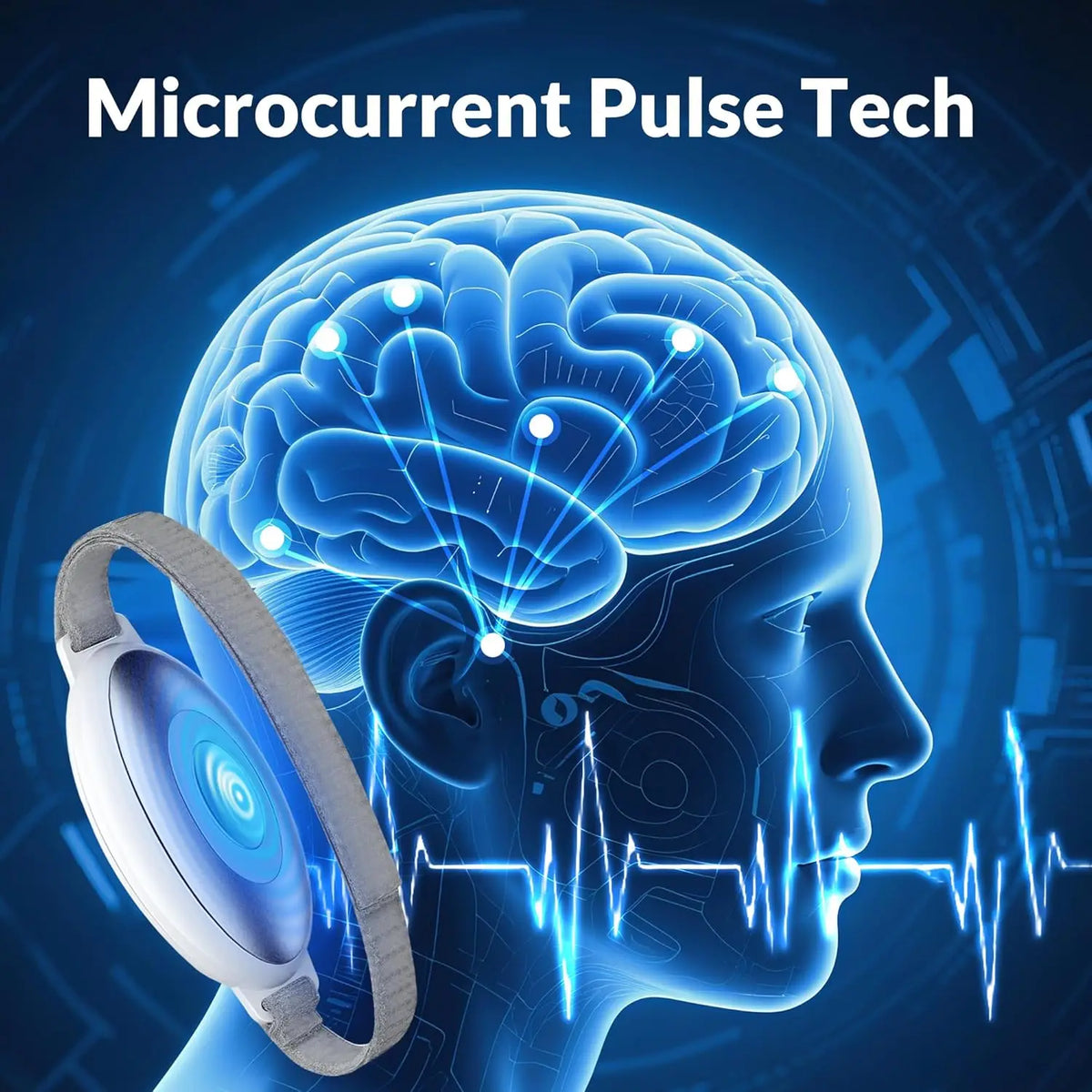 Handheld Sleep Aid Device Microcurrent Pulse Massager for Insomnia Relief at Night and Travel