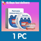 Silicone Snap On Dentures Natural Upper Lower Teeth for Instant Realistic Smile at Home