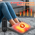 Electric Foot Warmer with 4 Heat Settings and Timer for Office and Home Use
