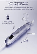 Electric Nail Drill Kit Adjustable Speed Nail File for Home Manicure and Pedicure Care