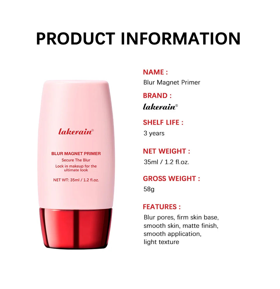 Blur Magnet Primer Pore Minimizing Face Makeup Base for Smooth Matte Finish Daily Wear