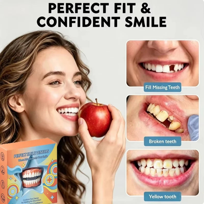 Handmade Silicone Dentures Realistic Simulation Teeth for Daily Wear and Natural Looking Smile - 7