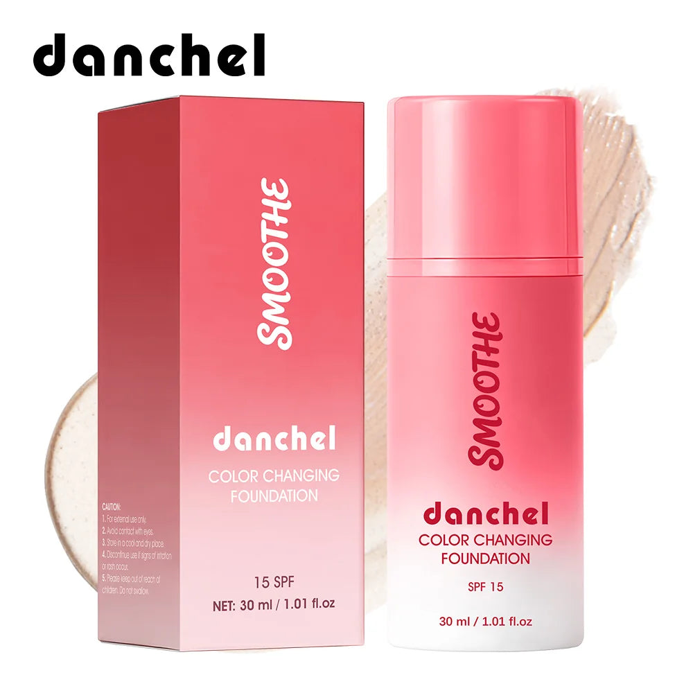 Color Changing Foundation Liquid Makeup Adjusting Skin Tone for Daily Wear and Sun Protection