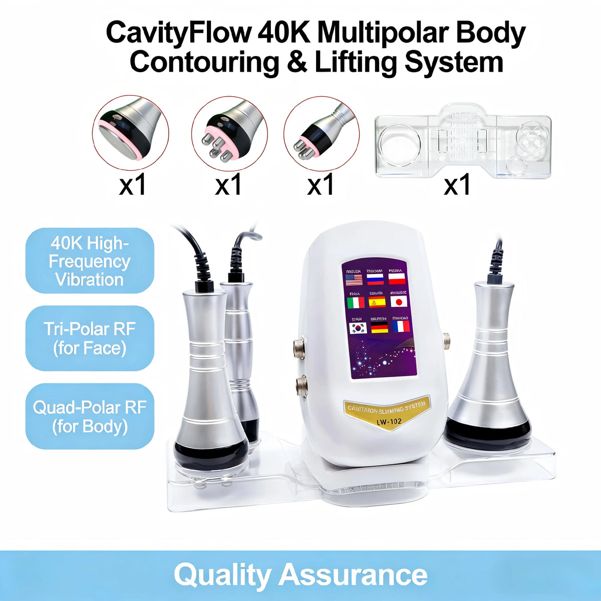 Cavitation Slimming Machine Ultrasonic Body Shaping Device for Home Skin Tightening Beauty