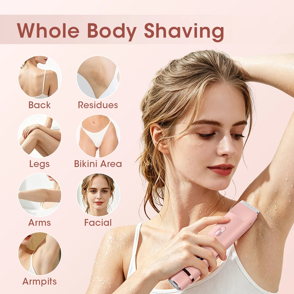 Electric Shaver for Women Waterproof Body Trimmer for Bikini Underarm Legs and Smooth Skin - 13