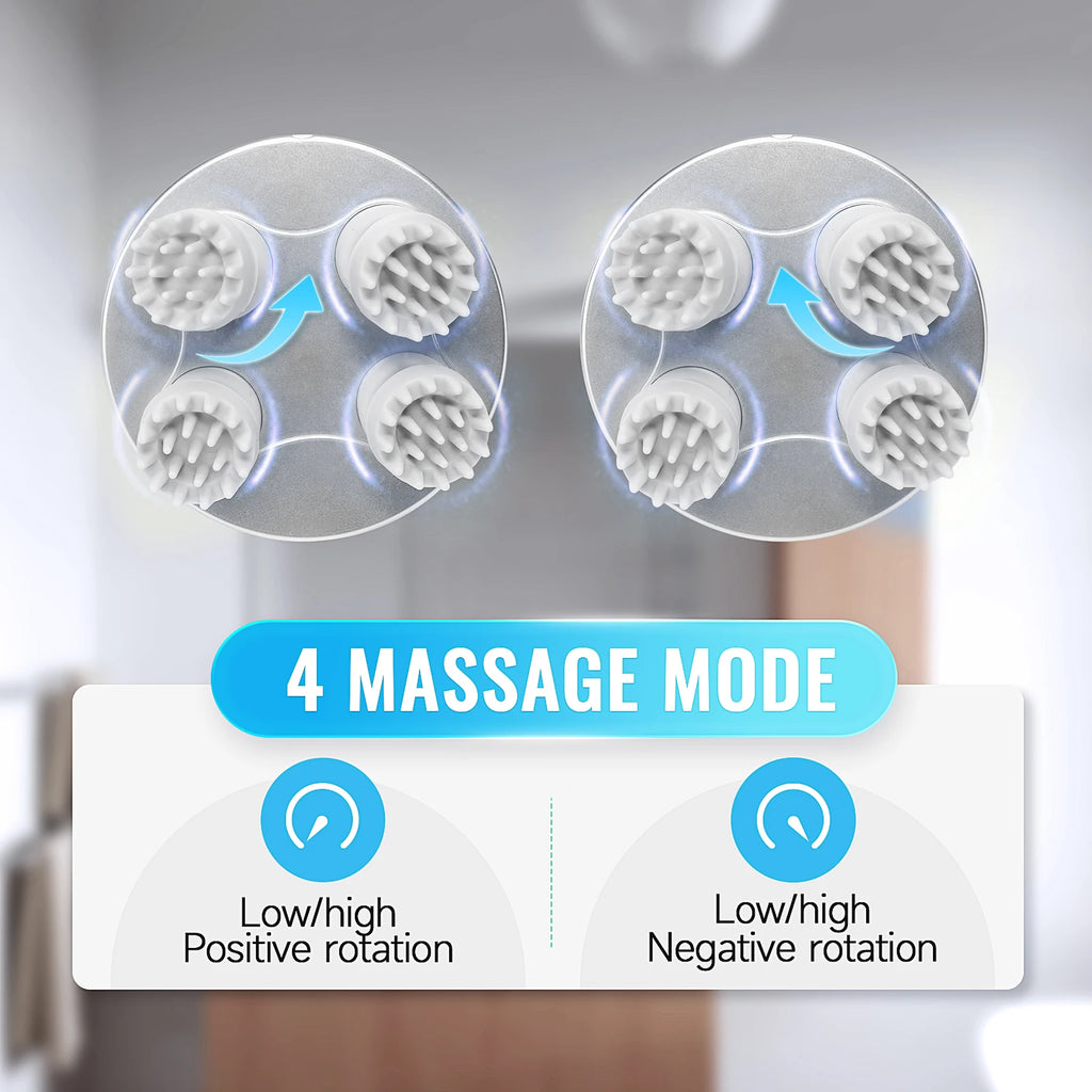 Electric Scalp Massager Deep Tissue Kneading Tool for Full Body Relaxation at Home