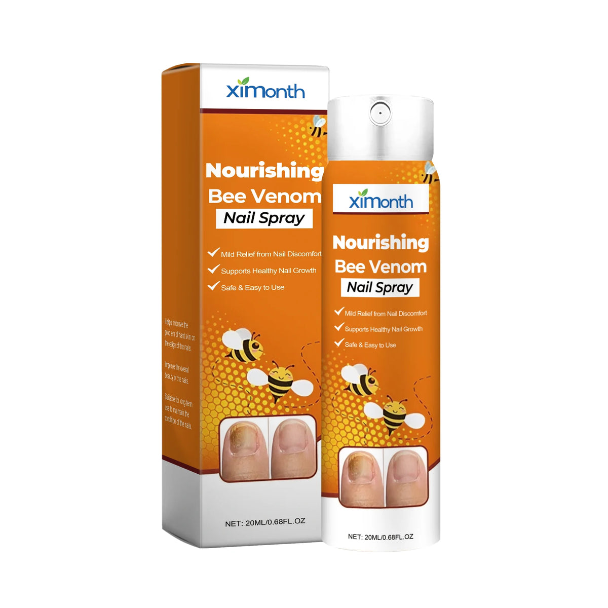 Bee Venom Nail Spray for Weak Brittle Nails Nourishing Treatment for Fingernails and Toenails