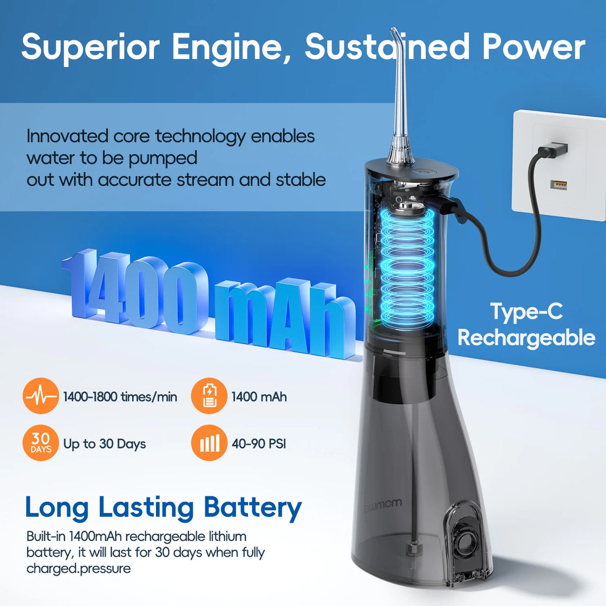 Water Flosser and Electric Toothbrush Kit Deep Cleaning for Home and Travel