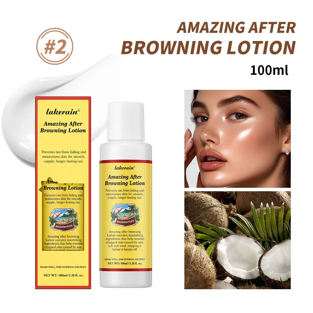 Amazing Brown Tanning Lotion Waterproof Sunless Bronzer for Body Sunbathing and Beach Days