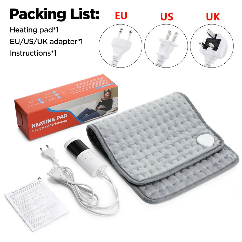 Electric Heating Pad Fast Thermal Mat for Back and Legs at Home or Office - 28