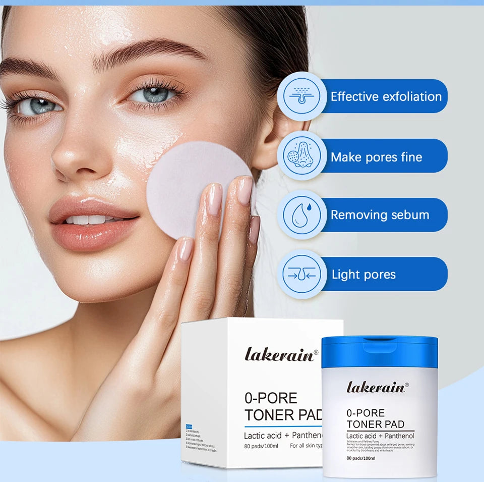 Pore Toner Pad and Peptide Serum Set Deep Moisturizing Glow for Unisex Daily Facial Skin Care - 8
