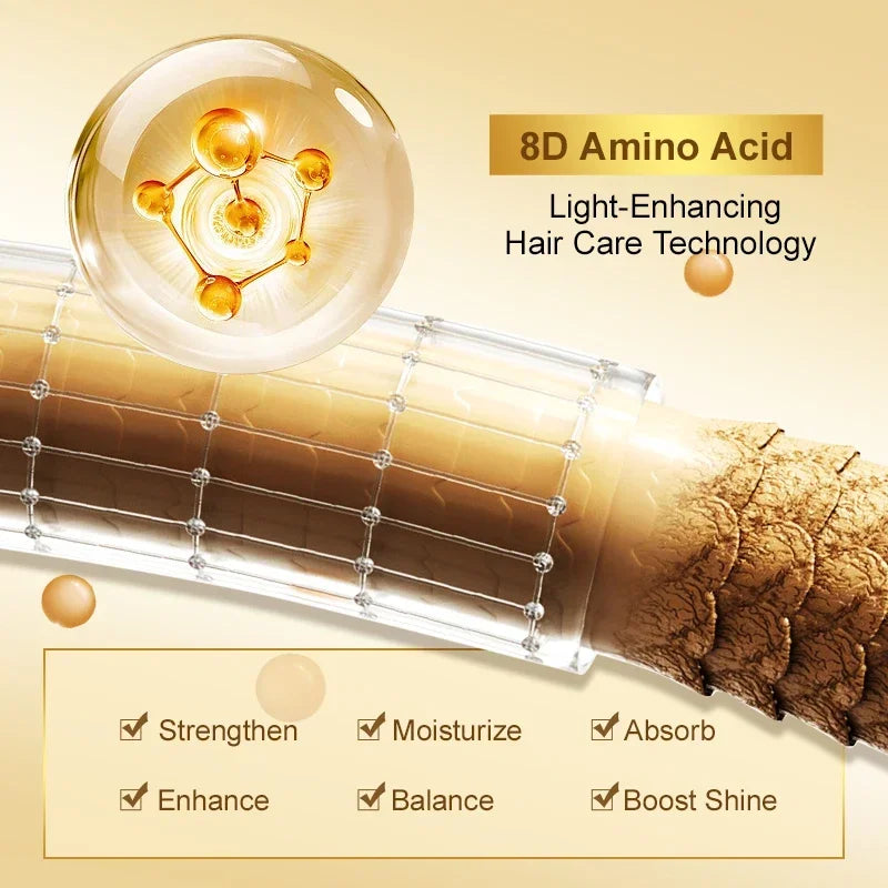 Amino Acid Hair Oil Nourishing Treatment for Smooth Shiny Hair and Heat Protection
