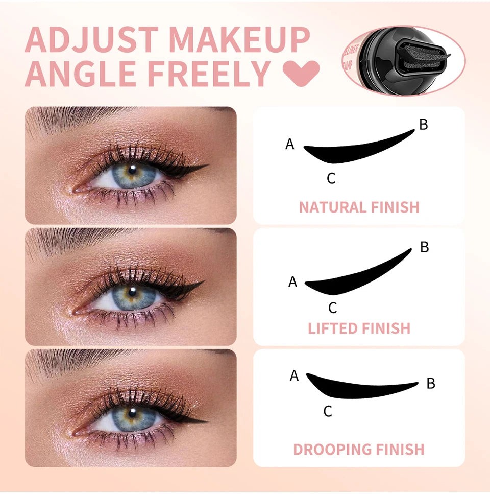 Eyeliner Stamp Waterproof Winged Tool for Beginners and Quick Makeup Routine Professionals
