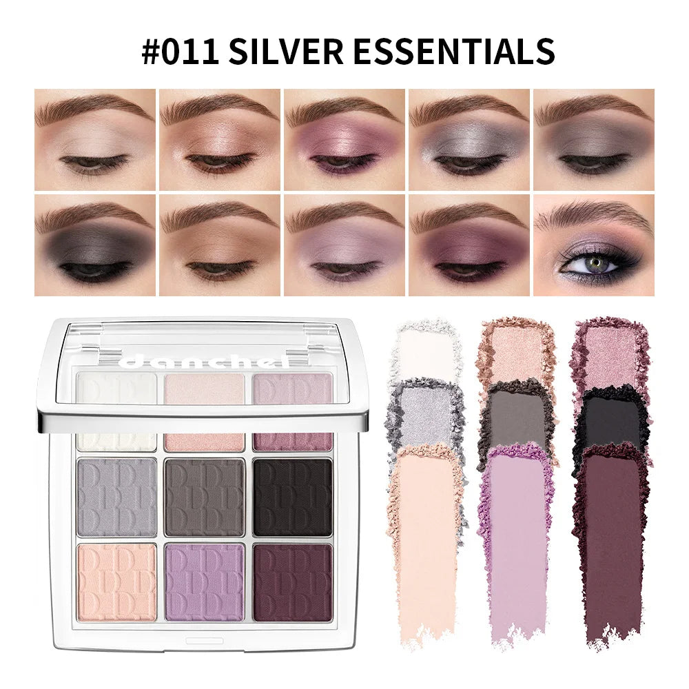 9 Shade Eyeshadow Palette Blendable Pigmented Makeup for Daily Looks and Professional Artistry