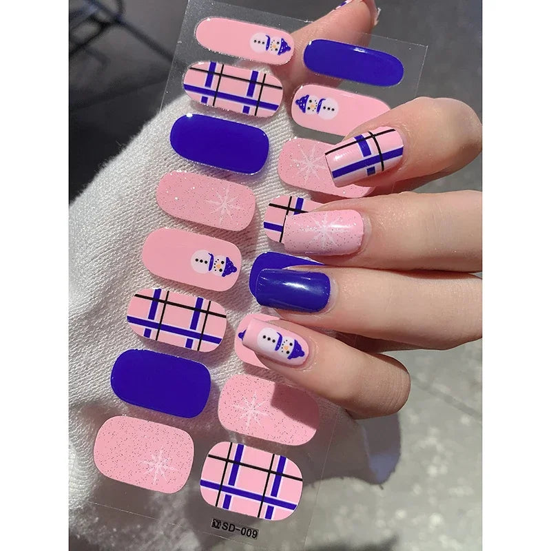 Christmas Nail Art Stickers Holiday Snowflake Decals for Women during Winter