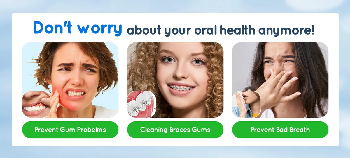 Portable Oral Irrigator and Electric Toothbrush Set Deep Cleaning for Home and Travel Use