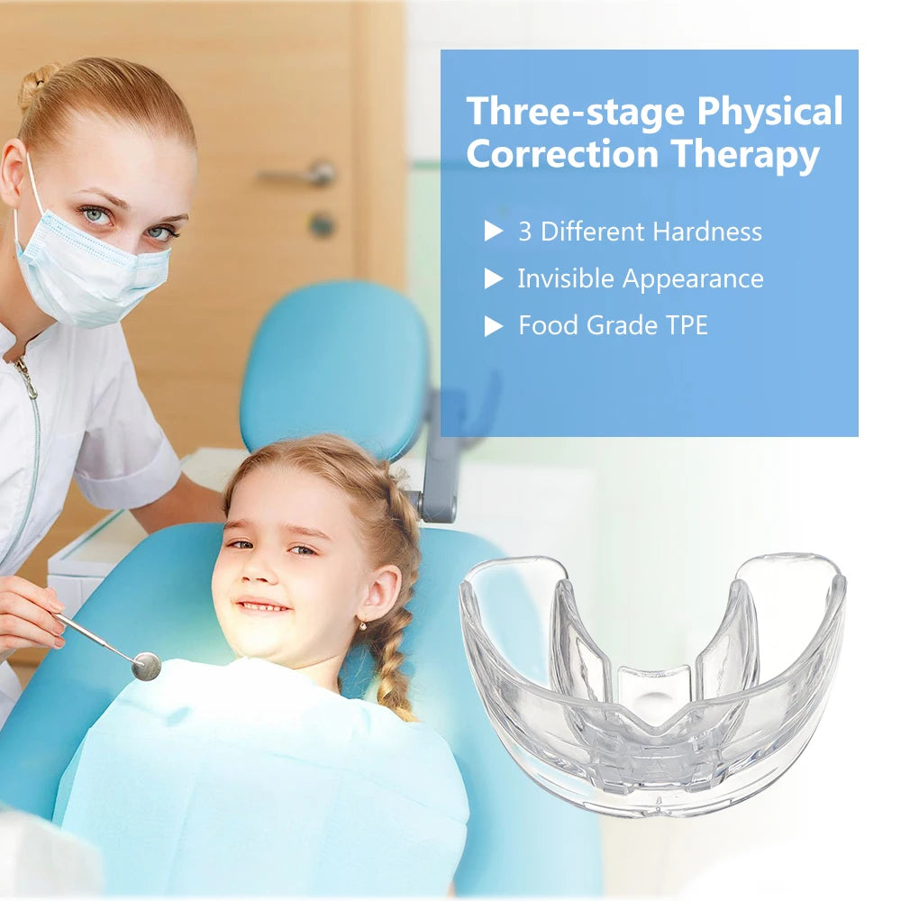 Dental Orthodontic Braces Set Silicone Teeth Alignment Trainer for Kids during Day and Night - 2