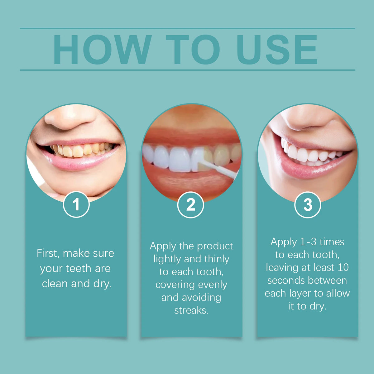Teeth Whitening Paint Remove Dental Stains for Brighter Smile at Home