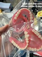 Moldable Silicone Denture Set Natural False Teeth for Instant Smile Improvement at Home Use