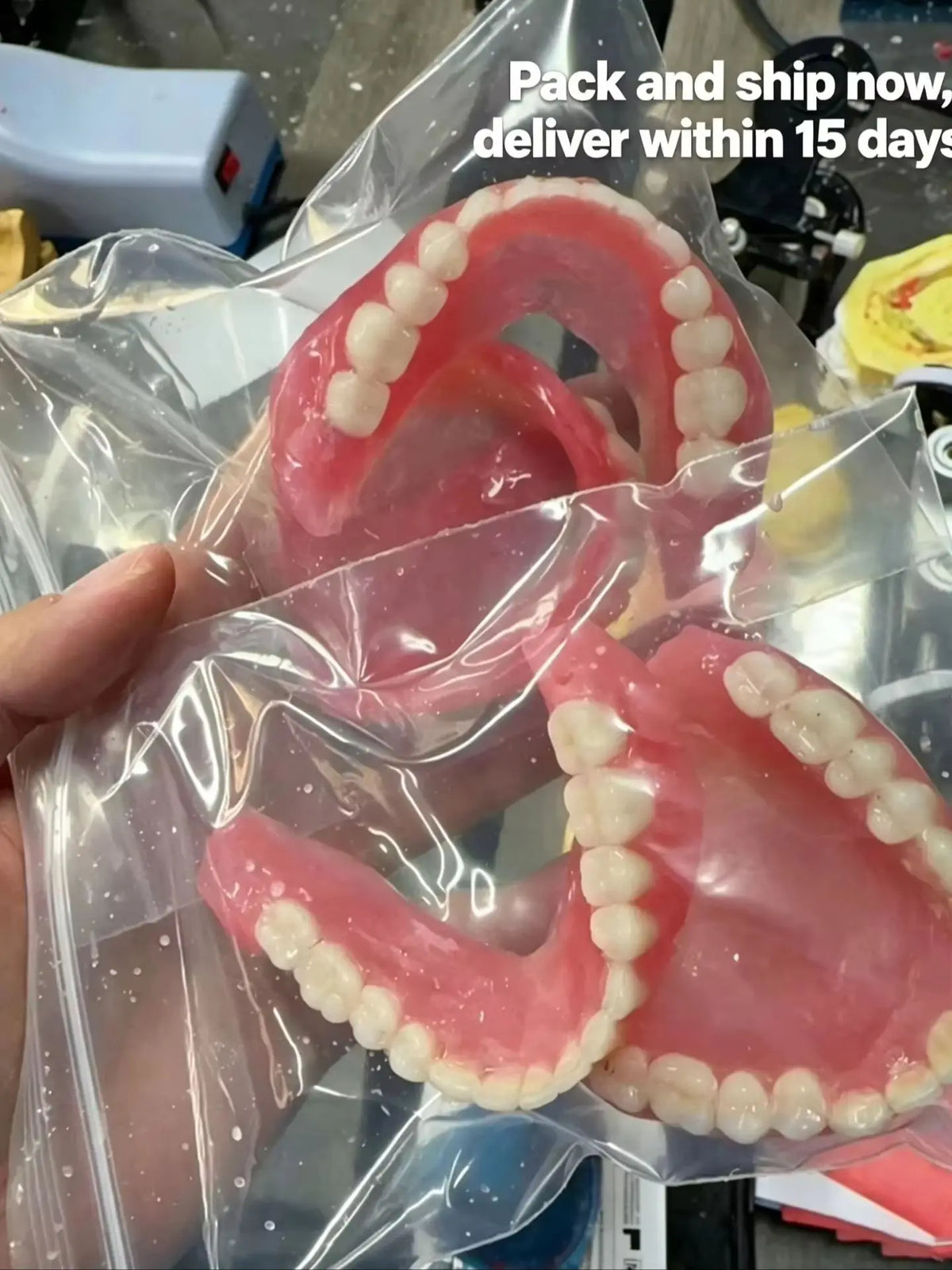 Moldable Silicone Denture Set Natural False Teeth for Instant Smile Improvement at Home Use