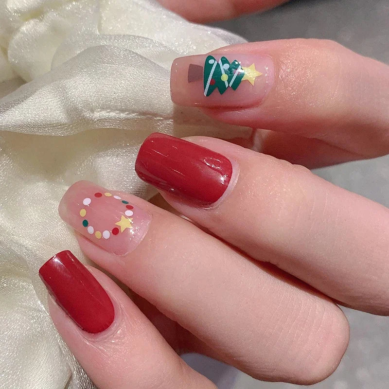 Christmas Nail Art Stickers Holiday Snowflake Decals for Women during Winter