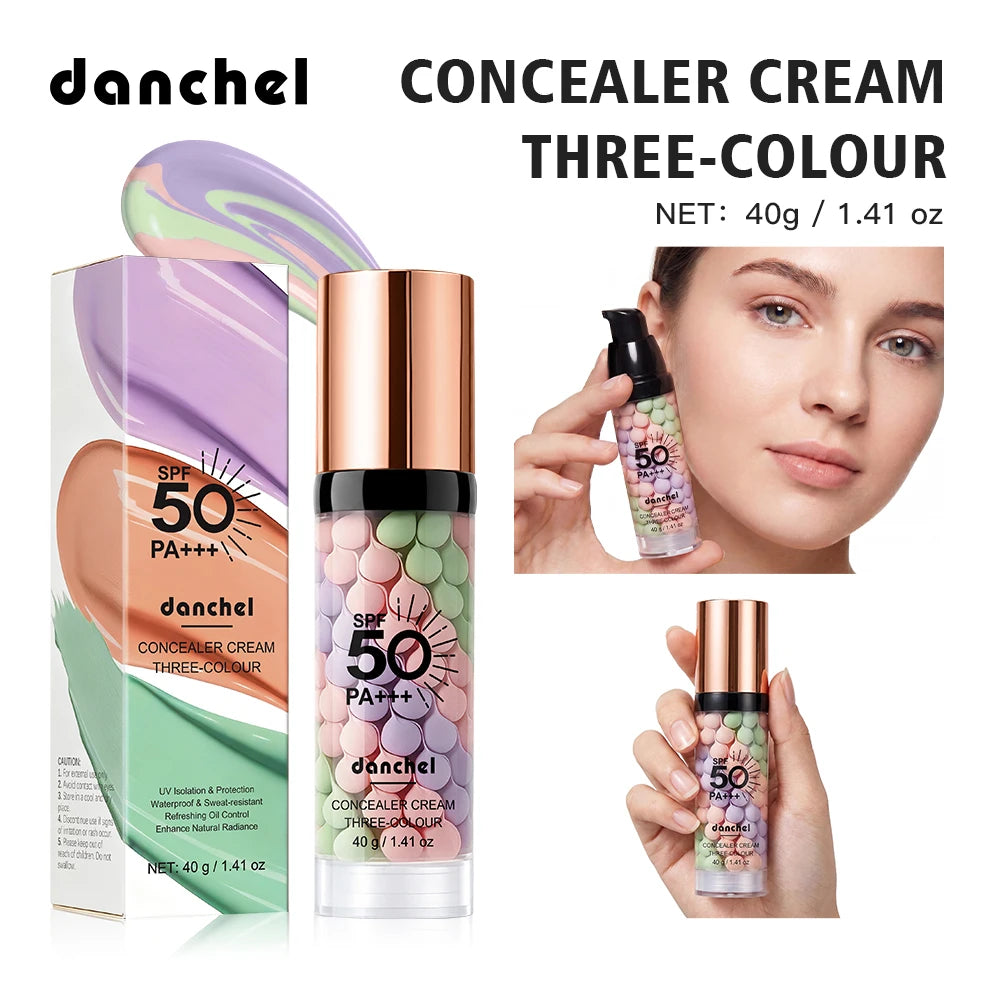 3 in 1 Primer Makeup Base Color Correcting Isolation Cream for Women Daily Face Care