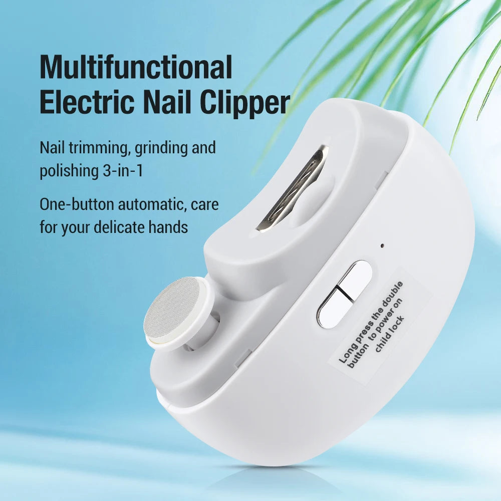 Electric Nail Clipper Automatic Trimmer with Light for Kids and Elderly at Home or Traveling
