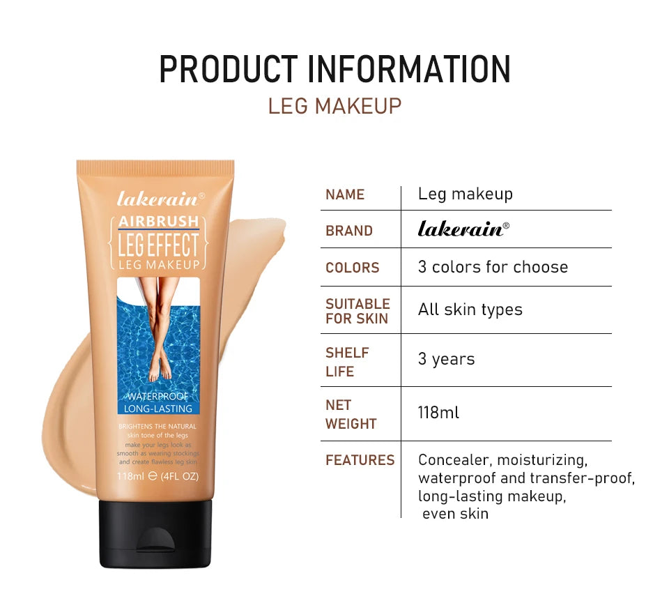 Leg Makeup Foundation Waterproof Body Concealer for Women at Parties and Daily Summer Wear