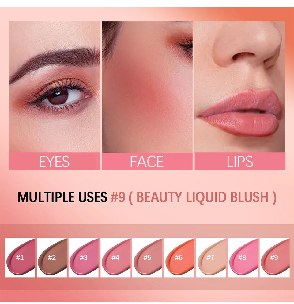 Beauty Liquid Blush Highly Pigmented Long Lasting Tint for Everyday Face Makeup - 13