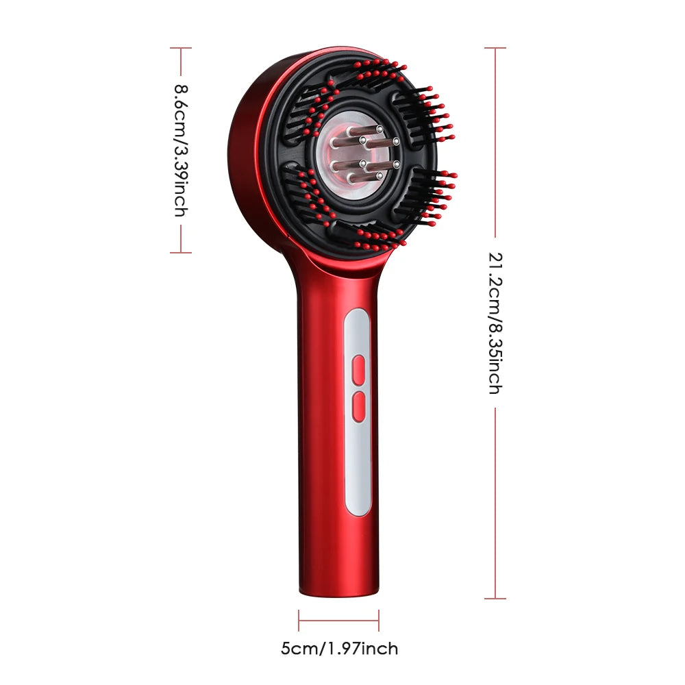Electric Scalp Massage Comb LED Therapy Hair Growth Serum Applicator for Men and Women Home