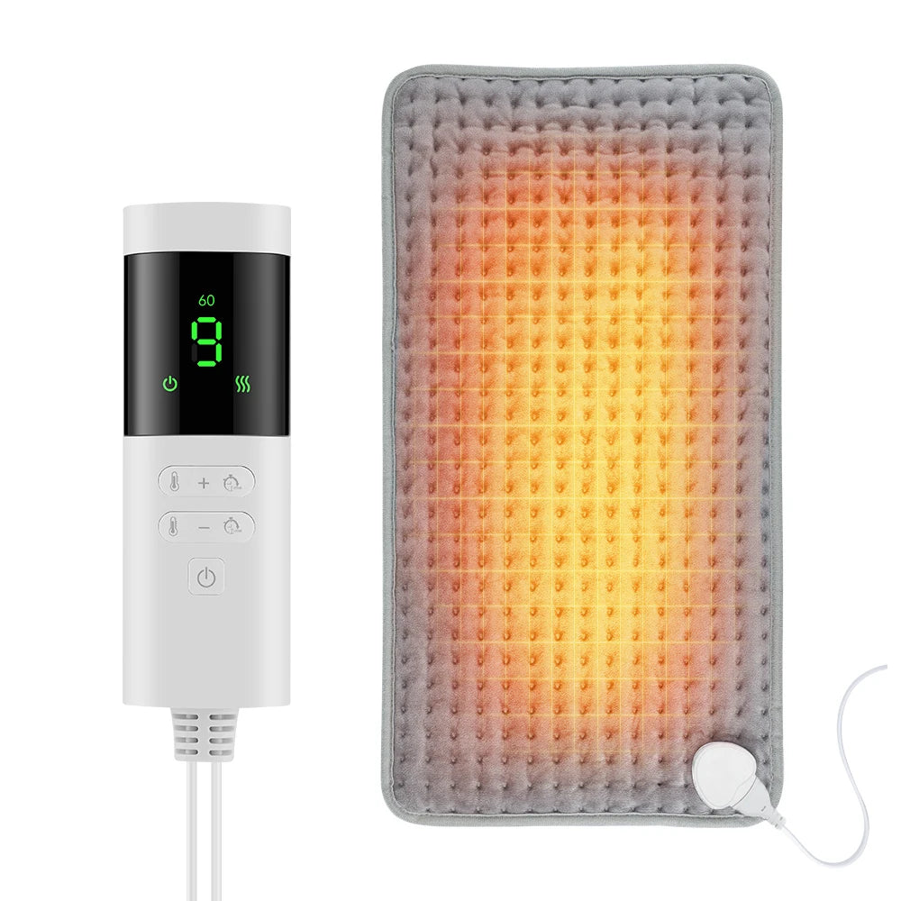 Electric Heating Pad with 9 Heat Settings and Timer for Home and Office Use During Winter