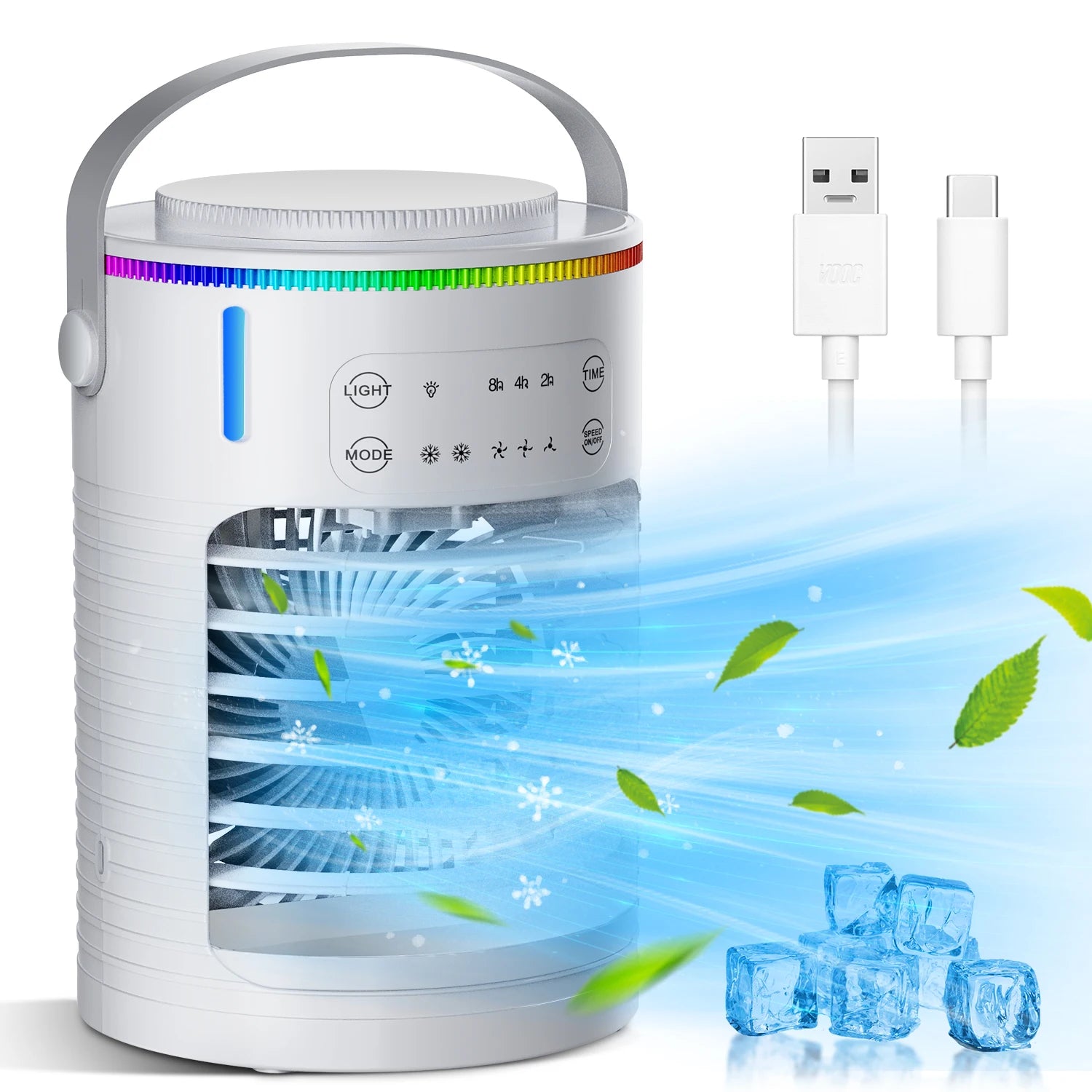 Portable Air Cooling Fan Six Speeds Humidifier for Desk and Home Office Use - 13