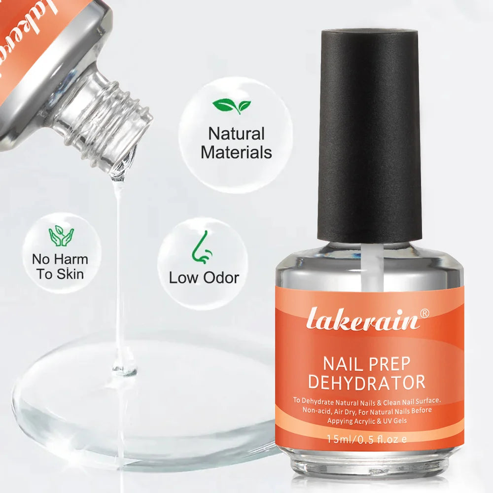 Nail Primer and Dehydrator Set Fast Air Dry Prep for Professional Manicure at Home