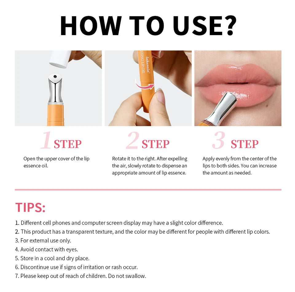 Moisturizing Lip Oil Hydrating Serum for Smoothing Dry Lips and Daily Lip Care Routine
