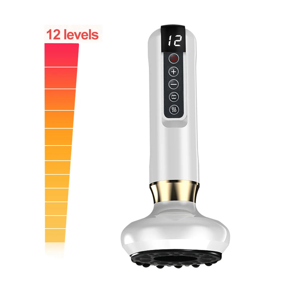 Electric Cupping Massager Scraping Tool Heated Meridian Device for Body Relaxation - 31