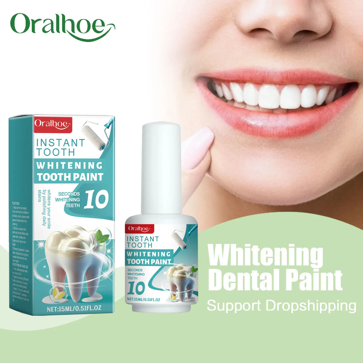 Teeth Whitening Paint Remove Dental Stains for Brighter Smile at Home
